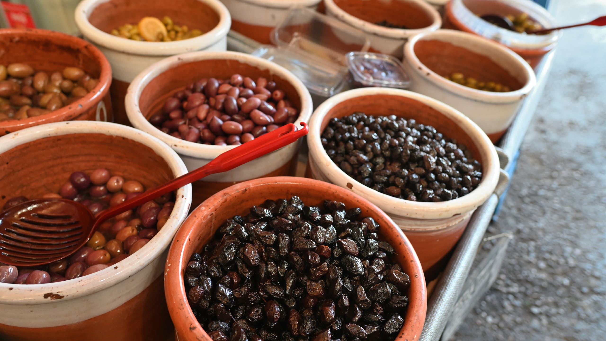 Notre histoire ne Grèce : marché aux olives